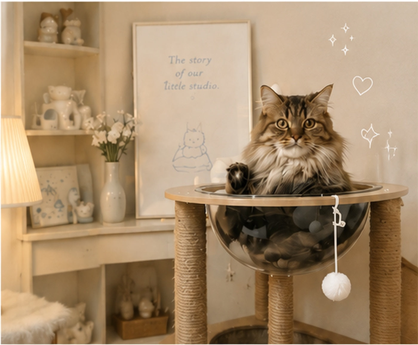 Skyla Studio creative workspace with cute custom pens and pastel accessories